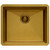 Ruvati 21-inch Polished Brass Matte Gold Stainless Steel Undermount Bar Prep Kitchen Sink 16 Gauge Rounded Corners Single Bowl - RVH7121GG