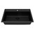 Ruvati 31-inch epiCube Granite Composite Workstation Matte Black Drop-in Topmount Kitchen Sink - RVG1631BK