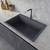Ruvati 33 x 22 inch epiGranite Drop-in Topmount Granite Composite Single Bowl Kitchen Sink - Urban Gray - RVG1080UG