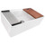 Ruvati 33 inch Fireclay Workstation White Farmhouse Kitchen Sink Apron Front Single Bowl - RVL2387WH