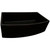 Ruvati 33 inch Fireclay Black Farmhouse Kitchen Sink Bow Front Curved Apron Single Bowl - RVL2398BK