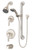 Symmons Origins Tub and Shower Faucet System With Slide Bar Handshower - Satin Nickel - 9606-X-PLR-STN-NS