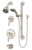 Symmons 9606PLR15TRMTC Origins Tub & Shower Faucet Trim Set With Slide Bar Handshower - Chrome