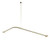 Kingston Brass CC3148 Wall Mount L Shape 62" x 28" Shower Curtain Rod with Ceiling Support - Brushed Nickel