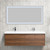 Blossom V8035 60 11 D A Bern 60" Wall Hung Double Vanity with Acrylic Sink - Brown Walnut