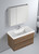 Blossom V8036 36 11 A Assisi 36" Wall Hung Vanity With Acrylic Sink - Brown Walnut