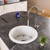 ALFI White Round 18" x 18" Undermount / Drop In Fireclay Bar / Prep Sink