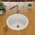 ALFI White Round 18" x 18" Undermount / Drop In Fireclay Bar / Prep Sink