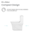 Swiss Madison SM-1T300 Cascade One-Piece Compact Toilet Dual-Flush 1.1/1.6"