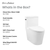 Swiss Madison SM-1T182 Dreux One Piece Elongated Toilet Left Side Flush 1.28 GPF