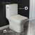 Swiss Madison SM-1T272 Carre One Piece Square Toilet Left Side Flush, 10" Rough-In 1.28 gpf