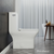 Swiss Madison SM-1T272 Carre One Piece Square Toilet Left Side Flush, 10" Rough-In 1.28 gpf