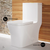 Swiss Madison SM-1T106HG Concorde One Piece Square Toilet Dual Flush, Brushed Gold Hardware 1.1/1.6 gpf
