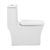 Swiss Madison SM-1T106HG Concorde One Piece Square Toilet Dual Flush, Brushed Gold Hardware 1.1/1.6 gpf