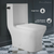Swiss Madison SM-1T107HB Concorde One-Piece Square Toilet Side Flush, Black Hardware 1.28 gpf