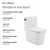 Swiss Madison SM-1T107HB Concorde One-Piece Square Toilet Side Flush, Black Hardware 1.28 gpf