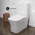 Swiss Madison SM-1T106MW Concorde One Piece Square Toilet Dual Flush 1.1/1.6 gpf - Matte White