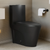 Swiss Madison SM-1T254MBHB St. Tropez One Piece Elongated Toilet Dual Vortex™ Flush - Matte Black, Black Hardware 1.1/1.6 gpf