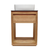 Swiss Madison SM-BV369TKSL Rennes 24" Reclaimed Wood Vanity - Natural Teak with Slate Countertop and Single Hole Vessel Sink