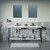 Swiss Madison SM-BV172 Pierre 72" Double, Freestanding, Open Shelf, Matte Black Metal Frame Bathroom Vanity With Sink