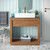 Swiss Madison SM-BV370TKSL Rennes 36" Reclaimed Wood Vanity - Natural Teak with Slate Countertop and Single Hole Vessel Sink