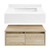 Swiss Madison SM-BV700 Avancer 24" Wall-Mounted Bathroom Vanity in Calacatta and White Oak With Sink