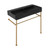 Swiss Madison SM-CS753BG Carre 36 Ceramic Console Sink - Matte Black Basin Sink Brushed Gold Legs