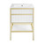 Swiss Madison SM-BV901WG Cache 24" Freestanding, Bathroom Vanity - White and Gold With Sink