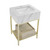 Swiss Madison SM-BV720KGCA Beau 24" Freestanding, Bathroom Vanity in Oak and Calacatta With Sink