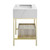 Swiss Madison SM-BV720KGCA Beau 24" Freestanding, Bathroom Vanity in Oak and Calacatta With Sink