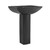 Swiss Madison SM-PS306MB Sublime Square Two-Piece Pedestal Sink - Matte Black - 24.5"W x 18.5"D x 33.5"H