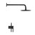 Swiss Madison SM-SH00MB Ivy Single-Handle 1 Spray 8" Wall Mounted Fixed Shower Faucet - Matte Black (Valve Included)