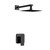 Swiss Madison SM-SH01MB Concorde Single-Handle 1 Spray 8" Wall Mounted Fixed Shower Faucet in Matte Black (Valve Included)