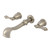 Kingston Brass Two-Handle Wall Mount Roman Tub Faucet, Brushed Nickel - KS5028AL