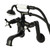 Kingston Brass Tub Wall Mount Clawfoot Tub Faucet with Hand Shower, Matte Black - KS249MB