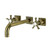 Kingston Brass Hamilton Two-Handle Wall Mount Roman Tub Faucet, Antique Brass - KS6023NX