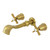 Kingston Brass Millennium Two-Handle Wall Mount Roman Tub Faucet, Brushed Brass - KS5027ZX