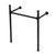 Kingston Brass Stainless Steel Console Sink Legs, Matte Black - VPB36280