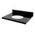 Kingston Brass Templeton 30" W x 22" D Black Granite Vanity Top with Oval Sink, Black/White - KVPK3022K38
