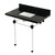 Kingston Brass Templeton 36" Black Granite Console Sink with Acrylic Legs (8-Inch, 3-Hole), Black Granite/Matte Black - KVPK36KASQ0
