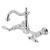 Kingston Brass Heritage Two-Handle Wall Mount Kitchen Faucet, Polished Chrome - KS1261AL