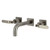 Kingston Brass Whitaker Two-Handle Wall Mount Bathroom Faucet, Brushed Nickel - KS6128KL