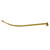Kingston Brass Edenscape 60"-72" Stainless Steel Adjustable Single Curved Shower Curtain Rod, Brushed Brass - CC6727