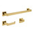 Kingston Brass Lasdun 3-Piece Bathroom Accessory Set, Brushed Brass - BAHK60278BB