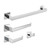 Kingston Brass Lasdun 4-Piece Bathroom Accessory Set, Polished Chrome - BAHK602478C