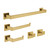 Kingston Brass Lasdun 5-Piece Bathroom Accessory Set, Brushed Brass - BAHK6024778BB