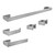 Kingston Brass Lasdun 5-Piece Bathroom Accessory Set, Brushed Nickel - BAHK6424778BN