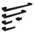 Kingston Brass Lasdun 5-Piece Bathroom Accessory Set, Matte Black - BAHK6412478MB