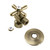 Kingston Brass 5/8" OD Comp x 3/8" OD Comp Quarter-Turn Angle Stop Valve with Flange, Antique Bronze - CC53303XK
