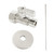 Kingston Brass Toilet Supply Kit, 5/8" OD x 3/8" OD Comp Straight Valve, Polished Nickel - KF53356TKF20